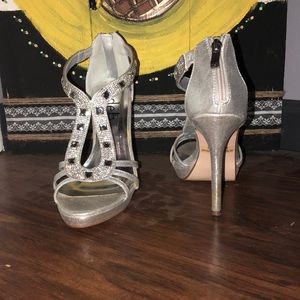 Silver Homecoming heels
